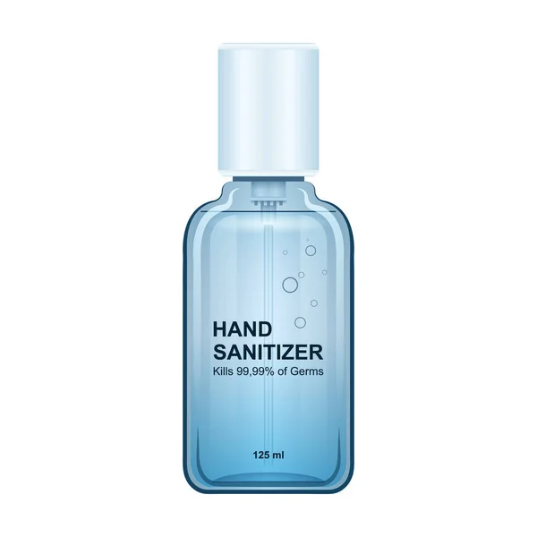Icono del vector del desinfectante de la mano. Icono realista del vector aislado en el desinfectante de la mano del fondo blanco . — Vector de stock