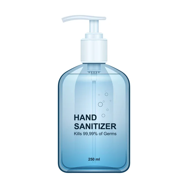 Icono del vector del desinfectante de la mano. Icono realista del vector aislado en el desinfectante de la mano del fondo blanco . — Vector de stock
