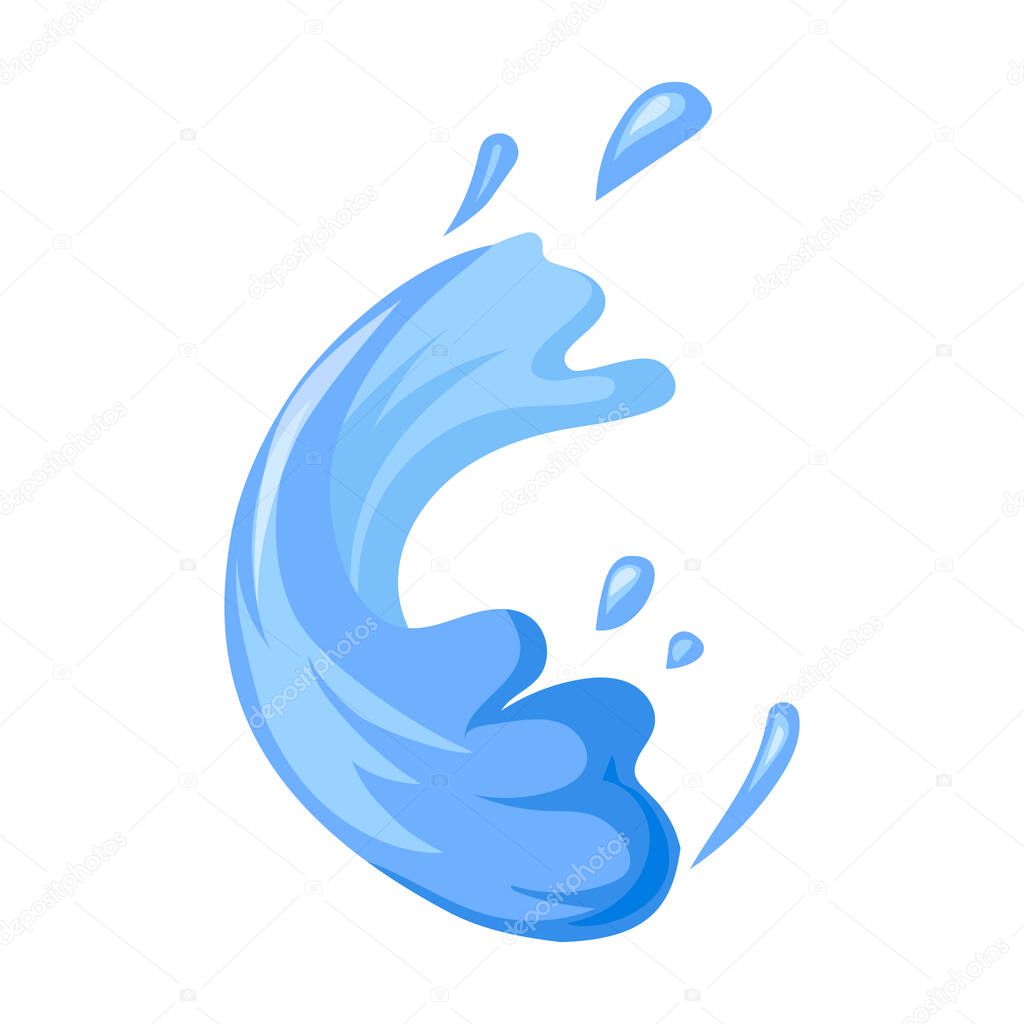 Water splash vector icon.Cartoon vector icon isolated on white background water splash.