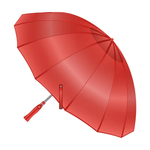 Esernyő vektor ikon.Realisztikus vektor ikon elszigetelt fehér háttér esernyő. — Stock Vector