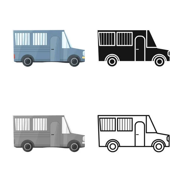 Ilustración vectorial del logotipo del autobús y el camión. Elemento web del icono de vector de autobús y automóvil para stock . — Vector de stock