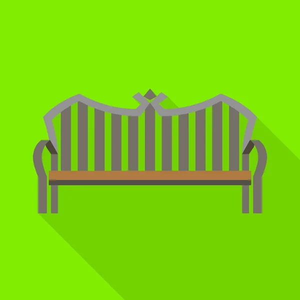 Изолированный объект скамейки и мебельного логотипа. Веб-элемент символа скамейки и сиденья для веб . — стоковый вектор
