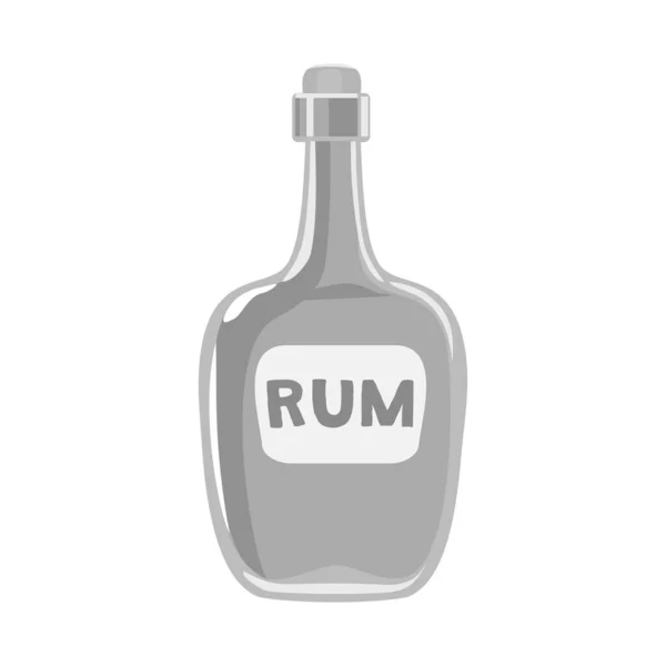 Isolerat föremål av flaska och rom ikon. Grafisk av flaska och bourbon stock symbol för webben. — Stock vektor