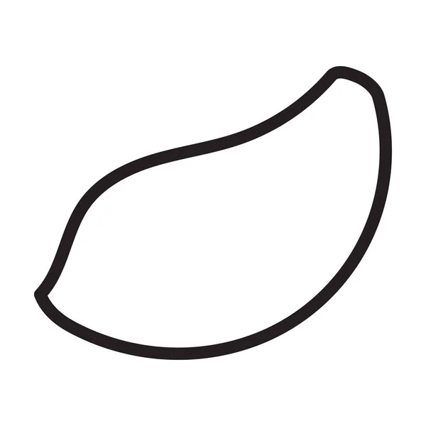 Clove of garlic vector icon.Outline vetor ícone isolado no fundo branco cravo de alho  . — Vetor de Stock