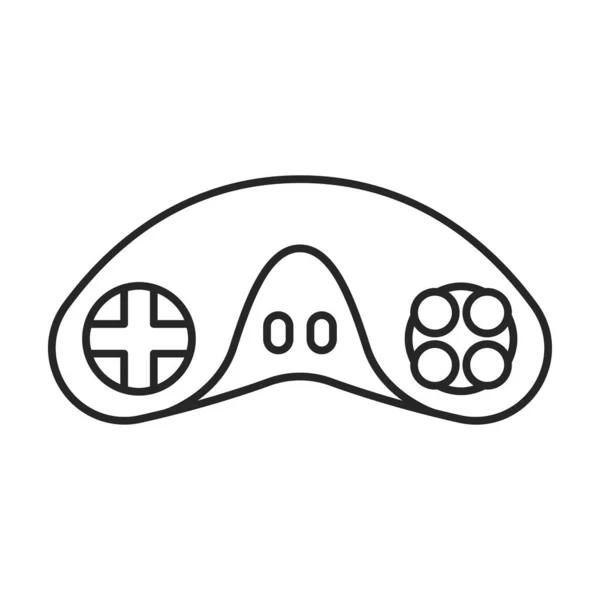 Παιχνίδι του εικονιδίου διάνυσμα joystick περίγραμμα διάνυσμα απομονώνονται σε λευκό φόντο παιχνίδι του joystick. — Διανυσματικό Αρχείο