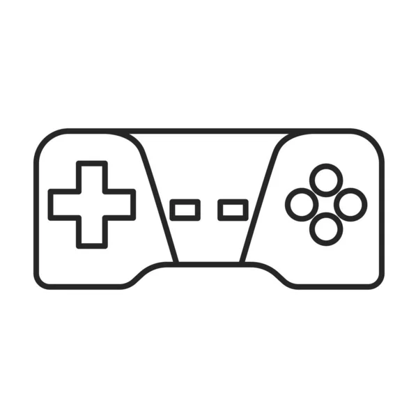 Oyun joystick vektör simgesi. Çizgi vektör simgesi beyaz arkaplan oyununda izole edildi. — Stok Vektör