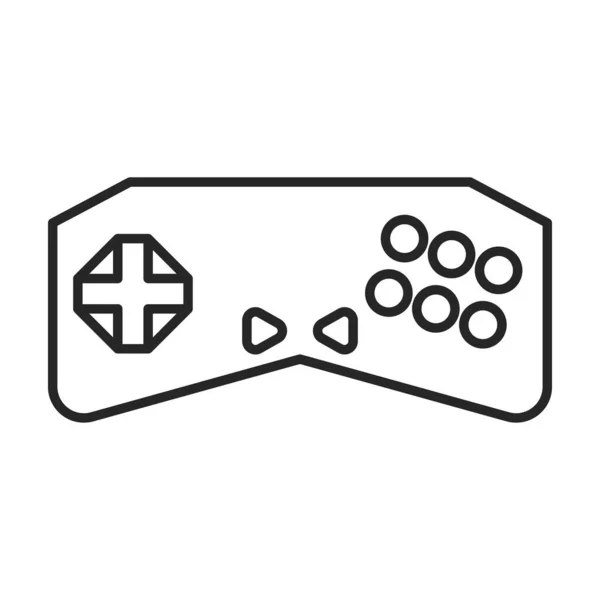 Spel van joystick vector icon.Outline vector pictogram geïsoleerd op witte achtergrond spel van joystick. — Stockvector