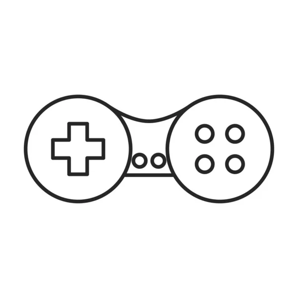 Spel van joystick vector icon.Outline vector pictogram geïsoleerd op witte achtergrond spel van joystick. — Stockvector