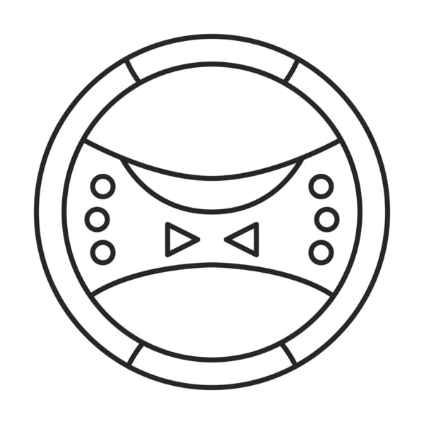 Rueda de joystick vector icon.Outline icono del vector aislado en la rueda de fondo blanco de joystick  . — Archivo Imágenes Vectoriales