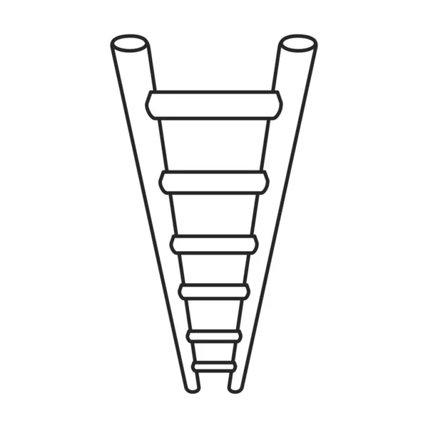 Escada vetor icon.Outline vetor ícone isolado na escada de fundo branco . —  Vetores de Stock