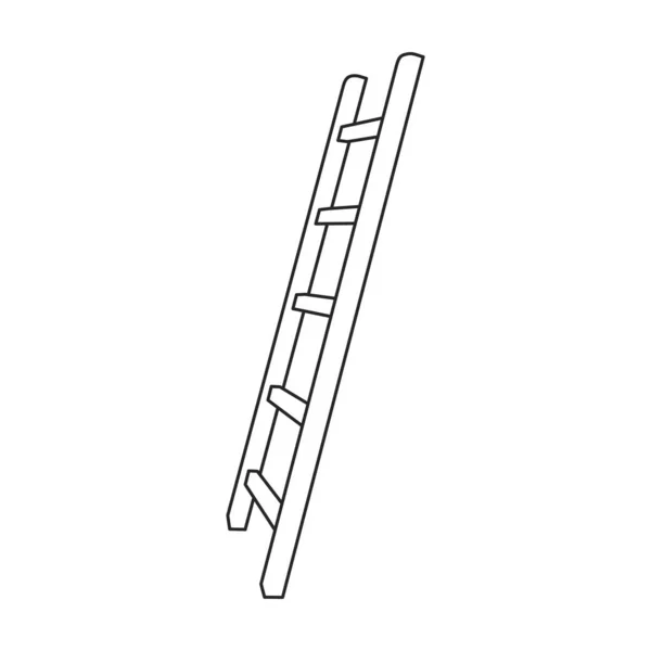 Εικονίδιο διανύσματος σκάλας.Εικονίδιο διανύσματος περίγραμμα απομονωμένο σε λευκή σκάλα υποβάθρου. — Διανυσματικό Αρχείο