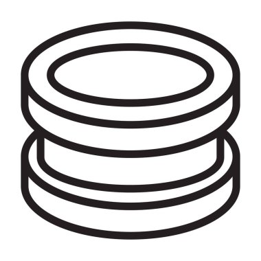 Dolgu vektör simgesinin delinmesi. Taslak vektör simgesi beyaz arkaplanda izole edildi