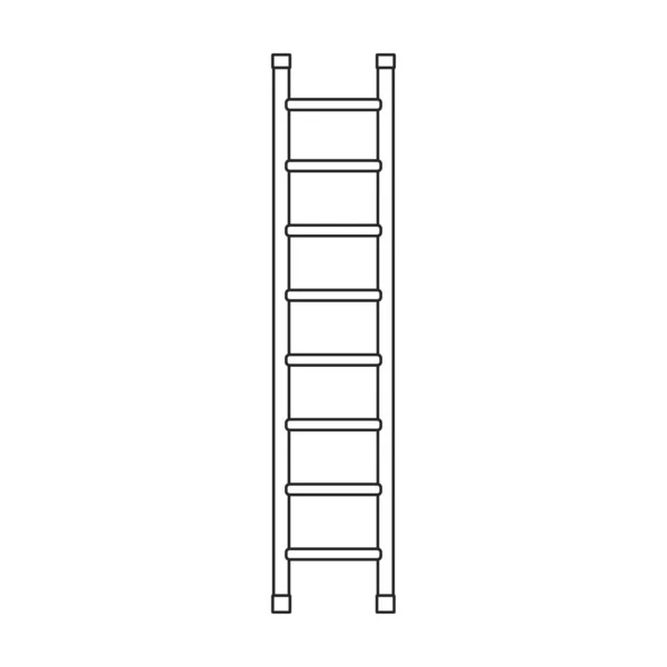 Значок вектора лестницы. Иконка вектора контура изолирована на белом фоне лестницы . — стоковый вектор