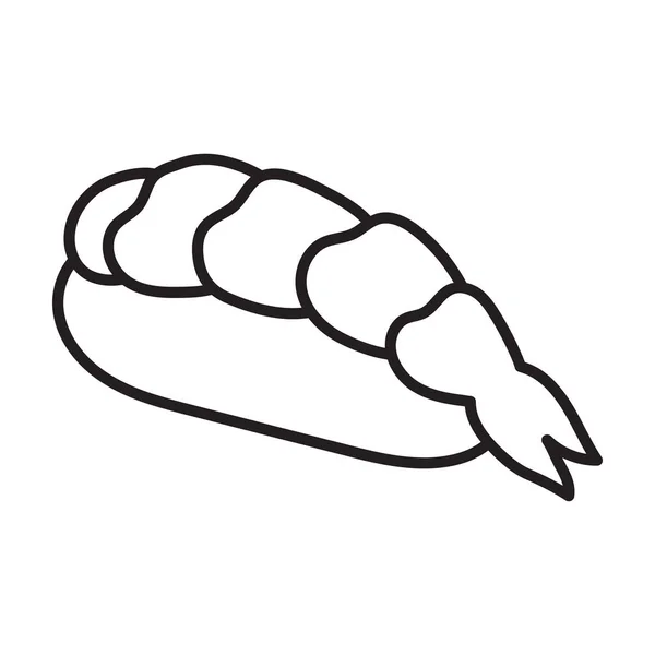 Icona vettoriale del sushi icon.Outline isolato su sfondo bianco cibo giapponese . — Vettoriale Stock