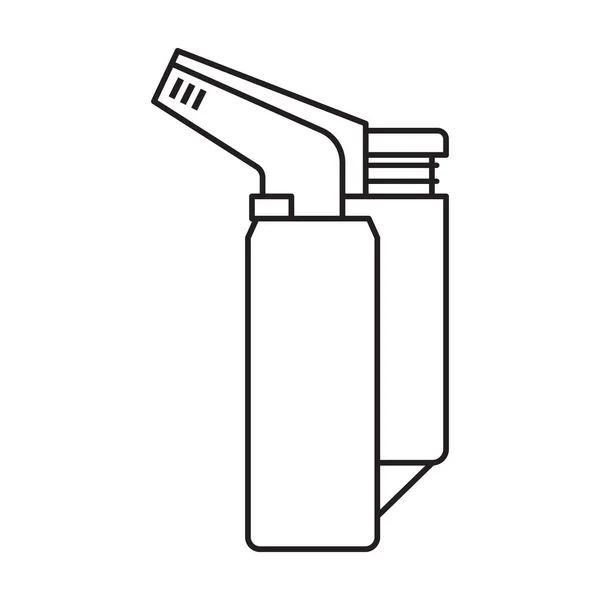 Ícone de vetor mais leve icon.Outline vetor isolado no isqueiro fundo branco  . — Vetor de Stock