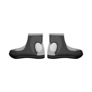 Ayrı bir ayakkabı ve dalgıç logosu. Ayakkabı ve ayakkabı stok vektörü çizelgesi.