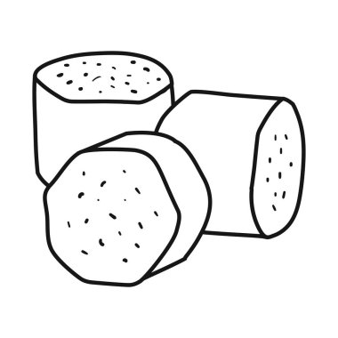 Küp ve baston logosu izole edilmiş. Stok için küp ve şeker vektörü simgesinin web ögesi.