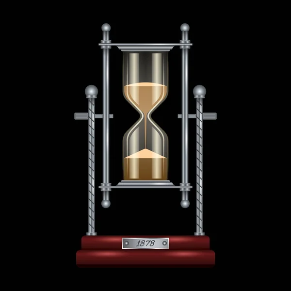 Hourglass vector icon.Realistic vector icon 은 흰색 배경 모래시계에 분리 된다.. — 스톡 벡터