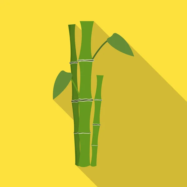 Векторный дизайн иконки бамбука и дерева. Коллекция бамбуковых и зеленых векторных иллюстраций . — стоковый вектор