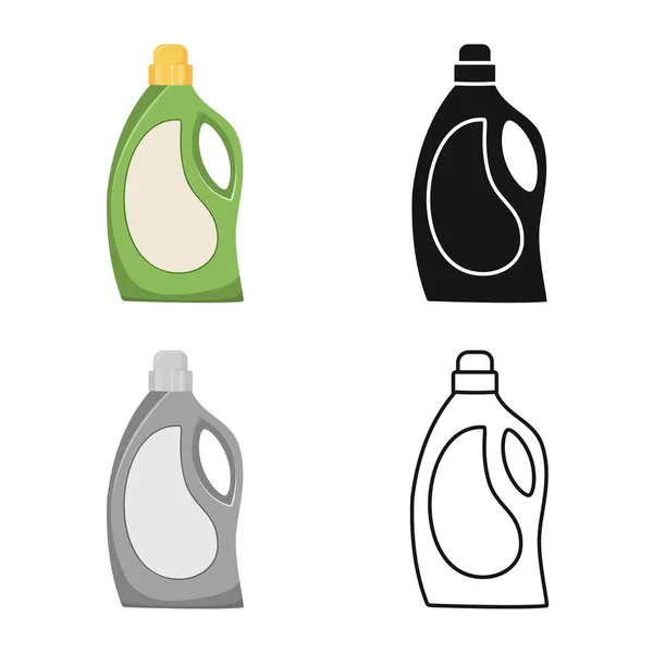 Oggetto isolato di plastica e simbolo della bottiglia. Grafica dell'icona vettoriale in plastica e liquido per magazzino . — Vettoriale Stock