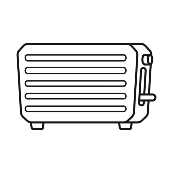 Ilustración vectorial del logotipo de tostadora y tostada. Elemento Web de tostadora e ilustración de vector de stock de herramientas . — Vector de stock