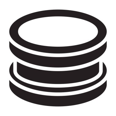 Dolgu vektör simgesi deliniyor. Siyah vektör simgesi beyaz arkaplanda izole edildi