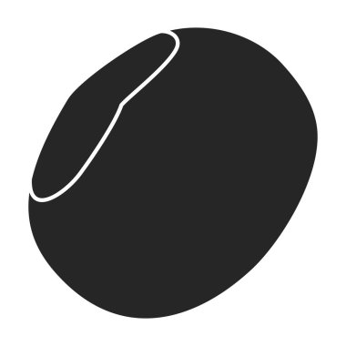 Kestane vektör simgesi. Siyah vektör simgesi beyaz arkaplan kestanesinde izole edildi.