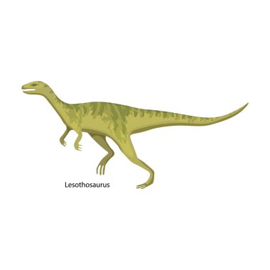 Dinozor vektör simgesi. Karikatür vektör simgesi beyaz arkaplan dinozorunda izole edildi.