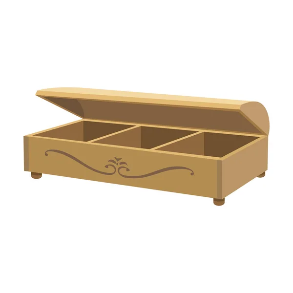 Holzbox Vektor icon.Cartoon Vektor Symbol isoliert auf weißem Hintergrund Holzbox. — Stockvektor