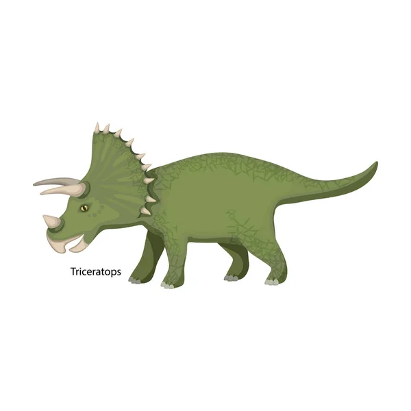 古代の恐竜のベクトルアイコン白い背景に隔離された漫画のベクトルアイコン古代の恐竜. — ストックベクタ