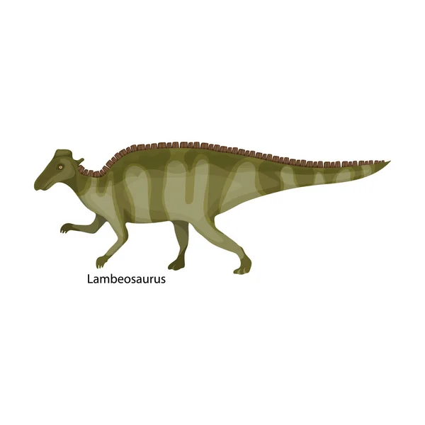 Icono de vector de dinosaurio. Icono de vector de dibujos animados aislado en dinosaurio de fondo blanco . — Vector de stock