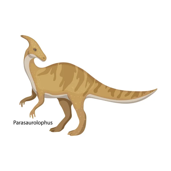 在白色背景下孤立的卡通矢量图标古代恐龙. — 图库矢量图片