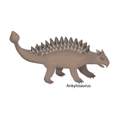 Dinozor vektör simgesi. Karikatür vektör simgesi beyaz arkaplan dinozorunda izole edildi.