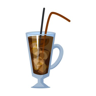 Yaz kokteyl ikonu. Çizgi film vektör simgesi beyaz arka planda izole edilmiş yaz kokteyli..