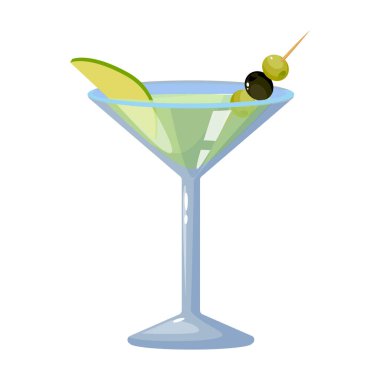 Yaz kokteyl ikonu. Çizgi film vektör simgesi beyaz arka planda izole edilmiş yaz kokteyli..