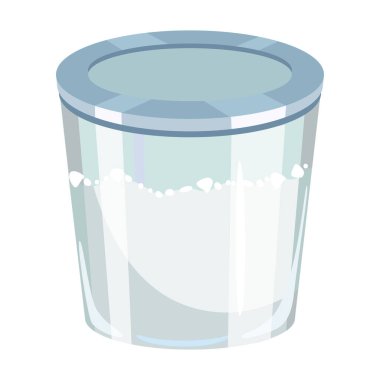 Kapasite un vektör simgesi. Çizgi film vektör simgesi beyaz arkaplan kapasite ununda izole edildi.