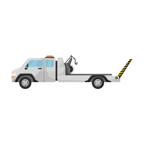 Truck tow vector icon.Cartoon vector icon isolated on white background truck tow. — Stock Vector