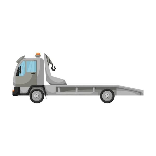 Φορτηγό ρυμούλκησης διάνυσμα εικόνα.Cartoon διάνυσμα εικονίδιο απομονώνονται σε λευκό φόντο φορτηγό ρυμούλκησης. — Διανυσματικό Αρχείο