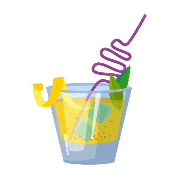 Icône vecteur de cocktail d'été.Icône vecteur de dessin animé isolé sur fond blanc cocktail d'été . — Image vectorielle