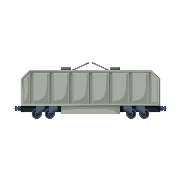 Wagen van locomotief vector icon.Cartoon vector pictogram geïsoleerd op witte achtergrond wagon van locomotief. — Stockvector