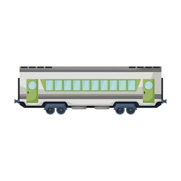 機関車のベクトルアイコンのワゴン。機関車の白い背景ワゴンに隔離された漫画のベクトルアイコン. — ストックベクタ