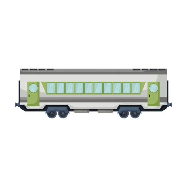 Wagen van locomotief vector icon.Cartoon vector pictogram geïsoleerd op witte achtergrond wagon van locomotief. — Stockvector