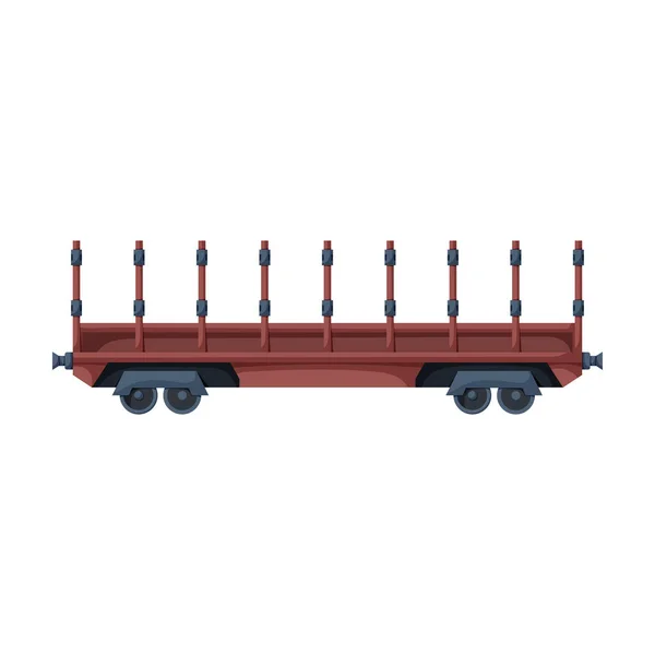 Wagen van locomotief vector icon.Cartoon vector pictogram geïsoleerd op witte achtergrond wagon van locomotief. — Stockvector