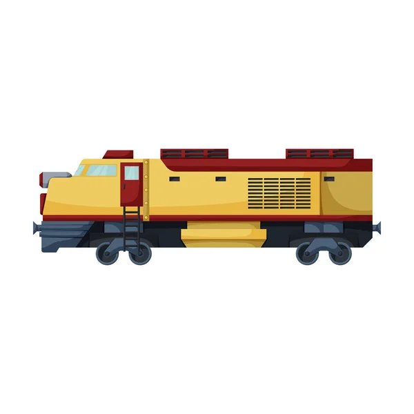 Icono del vector de la locomotora. Icono del vector de la historieta aislado en locomotora de fondo blanco . — Archivo Imágenes Vectoriales