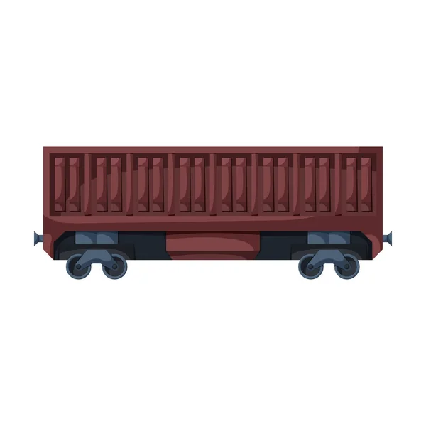 Wagon de locomotive icône vecteur.Icône vectorielle de bande dessinée isolé sur fond blanc chariot de locomotive . — Image vectorielle