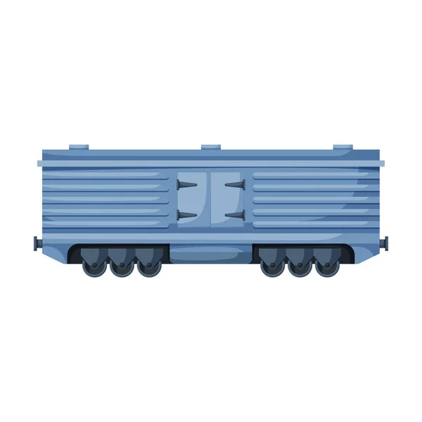 Icono del vector de la locomotora. Icono del vector de la historieta aislado en el carro blanco del fondo de la locomotora . — Vector de stock