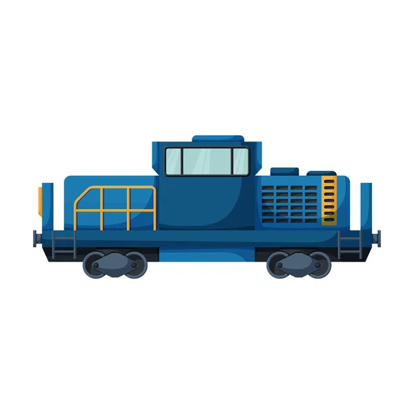 Icono del vector de la locomotora. Icono del vector de la historieta aislado en locomotora de fondo blanco . — Vector de stock