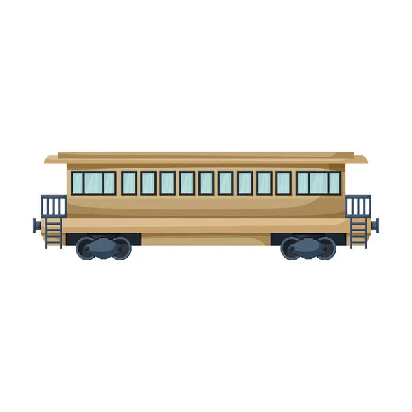 Wagen van locomotief vector icon.Cartoon vector pictogram geïsoleerd op witte achtergrond wagon van locomotief. — Stockvector
