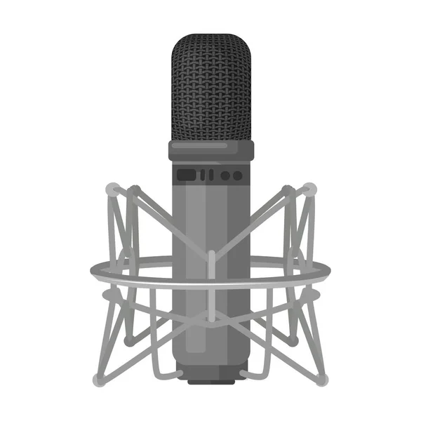 Studio mikrofon vektor ikon.Tecknad vektor ikon isolerad på vit bakgrund studio mikrofon. — Stock vektor