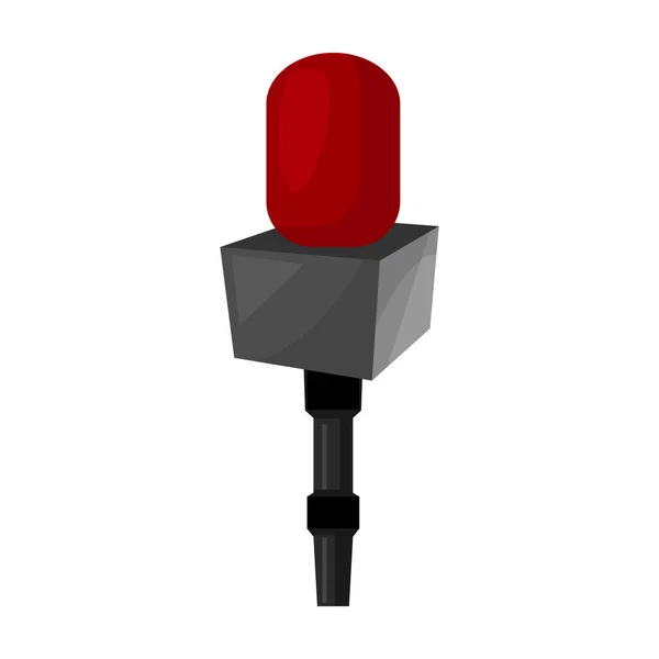 Studio microphone vector icon.Cartoon vector icon isolated on white background studio microphone. — Stock Vector